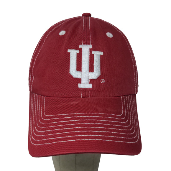 Adidas Indiana University Hoosiers Slideback Hat Red OSFM Embroidered Logo - Picture 1 of 13